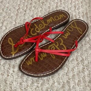 Sam Edelman Red Strappy flip flops